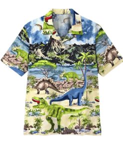 Gearhuman 3D Dinosaur Hawaii Shirt ZZ30062111 Short Sleeve Shirt Short Sleeve Shirt S