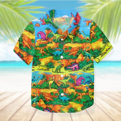 Gearhuman 3D Dinosaur Kid Hawaii Shirt ZZ07072175 Kid Hawaii Shirt
