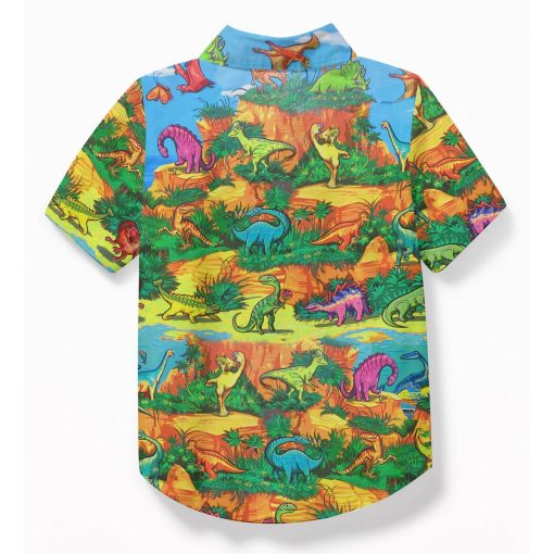 Gearhuman 3D Dinosaur Kid Hawaii Shirt ZZ07072175 Kid Hawaii Shirt