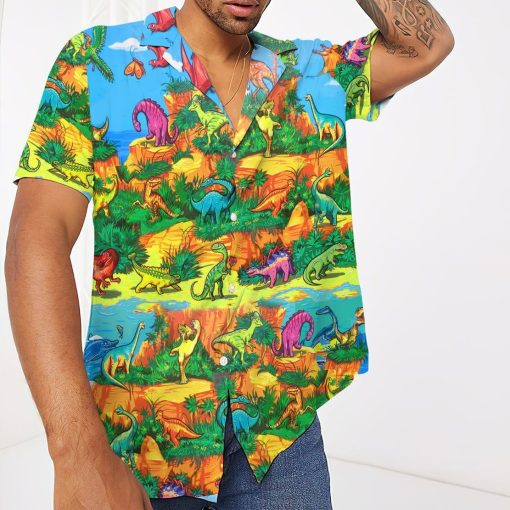 Gearhuman 3D Dinosaur Kid Hawaii Shirt 5 Gearhuman 3D Dinosaur Kid Hawaii Shirt ZZ0707219 Short Sleeve Shirt