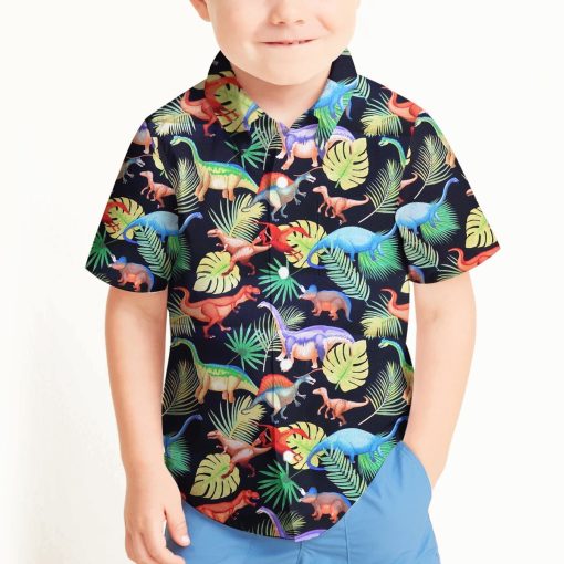 Gearhuman 3D Dinosaur Kid Hawaii Shirt ZZ3006218 Kid Hawaii Shirt