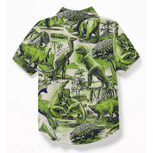 Gearhuman 3D Dinosaur Kid Hawaii Shirt ZZ3006219 Kid Hawaii Shirt