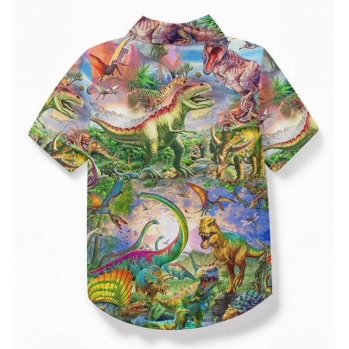 Gearhuman 3D Dinosaur Kids Hawaii Shirt ZZ24062192 Kid Hawaii Shirt