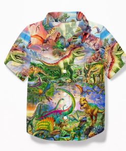 Gearhuman 3D Dinosaur Kids Hawaii Shirt ZZ24062192 Kid Hawaii Shirt Kid Hawaii Shirt XS 