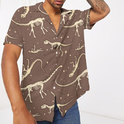 Gearhuman 3D Dinosaurs Fossil Hawaii Shirt ZK2106214 Short Sleeve Shirt