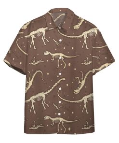 Gearhuman 3D Dinosaurs Fossil Hawaii Shirt ZK2106214 Short Sleeve Shirt Short Sleeve Shirt S 
