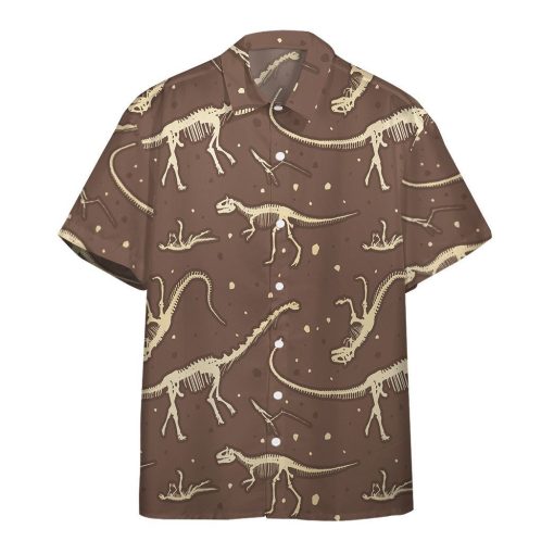Gearhuman 3D Dinosaurs Fossil Hawaii Shirt ZK2106214 Short Sleeve Shirt Short Sleeve Shirt S