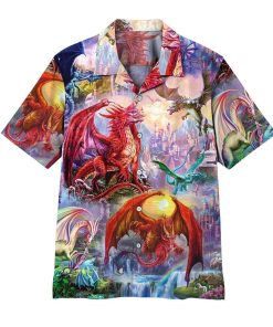 Gearhuman 3D Dragon Hawaii Shirt ZZ0507214 Short Sleeve Shirt Short Sleeve Shirt S