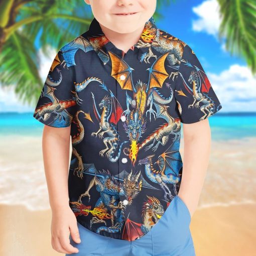 Gearhuman 3D Dragon Kid Hawaii Shirt ZZ05072110 Kid Hawaii Shirt