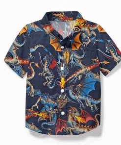 Gearhuman 3D Dragon Kid Hawaii Shirt ZZ05072110 Kid Hawaii Shirt Kid Hawaii Shirt XS