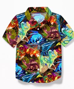 Gearhuman 3D Dragon Kid Hawaii Shirt ZZ0507217 Kid Hawaii Shirt Kid Hawaii Shirt XS
