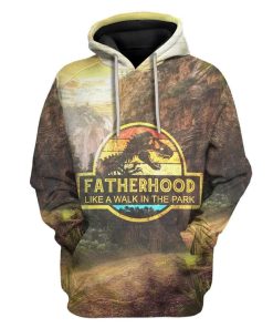 Gearhuman 3D Fatherhood Like A Walk In A Park Custom Hoodie Apparel GW05054 3D Custom Fleece Hoodies Hoodie S