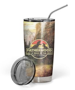 Gearhuman 3D Fatherhood Like A Walk In A Park Custom Name Design Vacuum Insulated Tumbler GH29093 Tumbler Short 20oz 