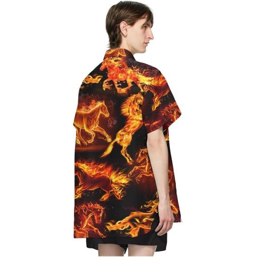 Gearhuman 3D Fire Horse Hawaii Shirt ZZ2605217 Hawai Shirt