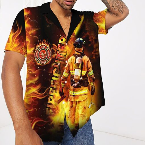 Gearhuman 3D Firefighter Hawaii Shirt ZZ0306214 Hawai Shirt
