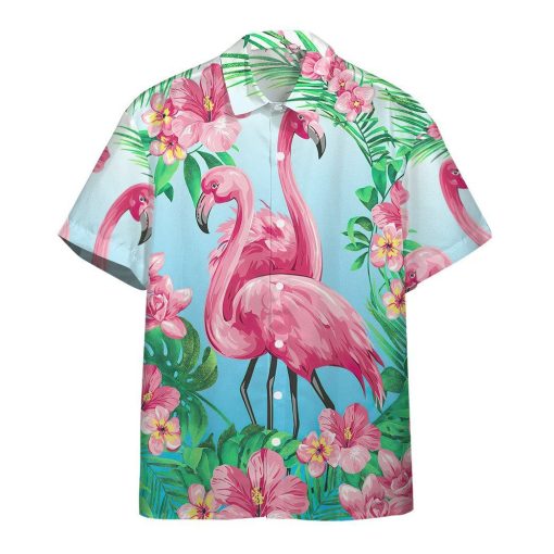 Gearhuman 3D Flamingo Hawaii Shirt GW1805211 Hawai Shirt Short Sleeve Shirt S