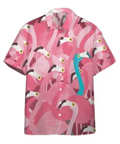 Gearhuman 3D Flamingo Hawaii Shirt ZC0306211 Hawai Shirt Short Sleeve Shirt S 