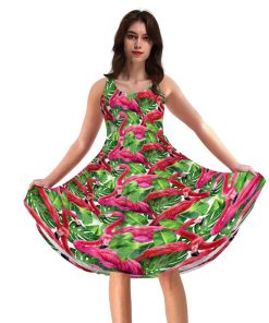 Gearhuman 3D Flamingo Women Dress ZK17062111 Women Dress Women Dress XS 