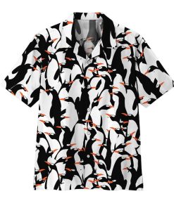 Gearhuman 3D Flying Penguins Hawaii Shirt ZK1406215 Hawai Shirt Short Sleeve Shirt S 