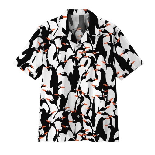 Gearhuman 3D Flying Penguins Hawaii Shirt ZK1406215 Hawai Shirt Short Sleeve Shirt S
