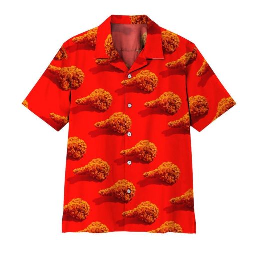 Gearhuman 3D Fried Chicken Hawaii Shirt ZK0806213 Hawai Shirt Short Sleeve Shirt S