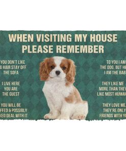 Gearhumans 3D Please Remember Cavalier King Charles Spaniel Dogs Puppy Dogs House Rules Custom Doormat