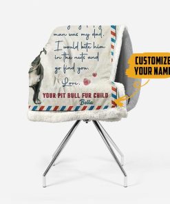 Gearhumans [Best Gift For Father's Day] 3D Air Mail Letter To Dog Dad Fathers Day Custom Name Blanket GS130430 Blanket 