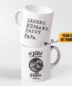 Gearhumans [Best Gift For Father's Day] 3D Being Dad And Papa Fathers Day Gift Custom Name Mug GS090418 Mug