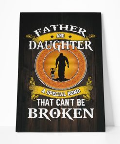 Gearhumans [Best Gift For Father's Day] 3D Father And daughter A Special Bond Father's Day Gift Canvas GS080410 Canvas 1 Piece Non Frame M