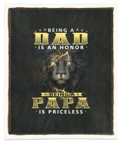 Gearhumans [Best Gift For Father's Day] Gearhuman 3D Being Papa Is Priceless Custom Blanket GW24031 Blanket Blanket M(51''x59'')