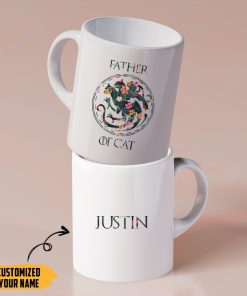 Gearhumans [Best Gift For Father's Day] Gearhuman 3D Father Of Cats Fathers Day Gift Custom Name Mug GW260315 Mug