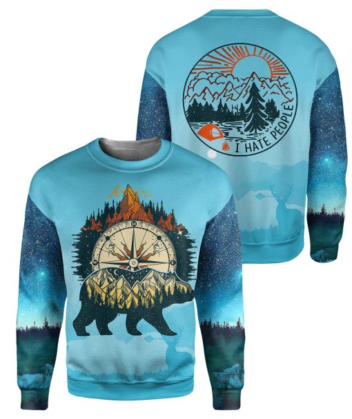 Gearhumans Bear Camping - 3D All Over Printed Shirt - Image 2
