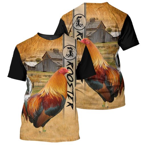 Gearhumans Rooster - 3D All Over Printed Shirt - Image 3