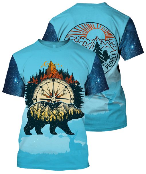 Gearhumans Bear Camping - 3D All Over Printed Shirt - Image 3