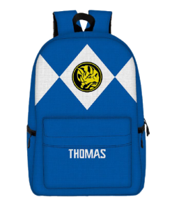 Gearhumans 3D Blue Ranger Custom Name Backpack
