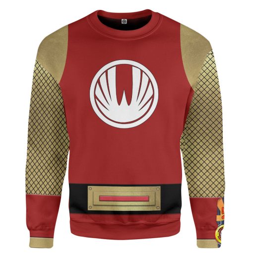 Gearhumans 3D The Red Wind Rangers Ninja Storm Custom Tshirt Hoodie Apparel - Image 2