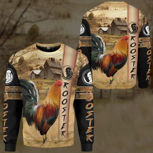 Gearhumans 3D Rooster Custom Tshirt Hoodie Apparel - Image 14