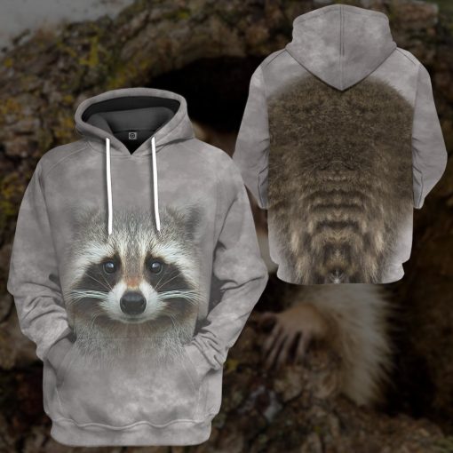 Gearhumans 3D Raccoon Custom Tshirt Hoodie Apparel - Image 13