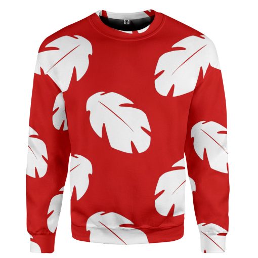 Gearhumans 3D Lilo Hawaiian Floral Leaves Custom Tshirt Hoodie Apparel