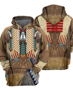 Gearhumans Red Native American - 3D All Over Printed Shirt