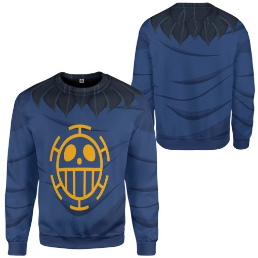 Gearhumans 3D One Piece Trafalgar DW ater Law Custom Hoodie Tshirt Apparel - Image 6