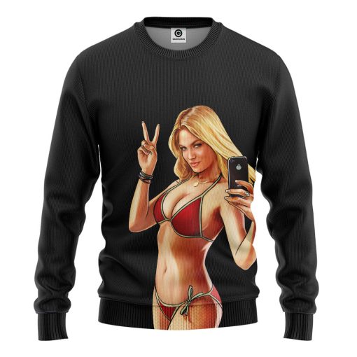Gearhumans 3D GTA Mulher Custom Tshirt Hoodie Apparel 2 Gearhumans 3D GTA Mulher Custom Tshirt Hoodie Apparel - Image 2
