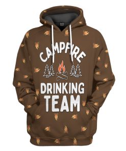 Gearhumans 3D Campffire Drinking Team Custom TShirt Hoodie Apparel