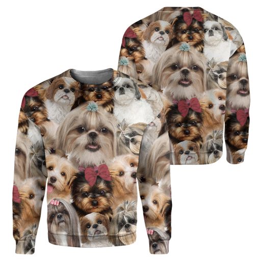 Gearhumans Shih Tzu Dog- 3D All Over Printed Shirt