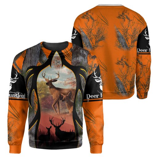 Gearhumans Orange Deer Hunting - 3D All Over Printed Shirt