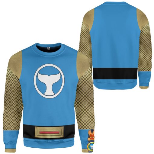 Gearhumans 3D The Blue Wind Rangers Ninja Storm Custom Tshirt Hoodie Apparel - Image 7