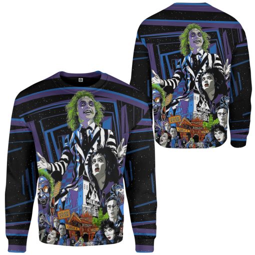 Gearhumans 3D Beetlejuice Time Custom Hoodie Tshirt Apparel - Image 6