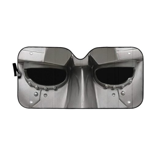 Gearhumans 3D FF Dr Doom Mask Skull Custom Car Auto Sunshade