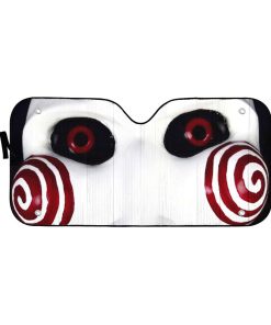Gearhumans 3D SAW Billy The Puppet Mask Custom Car Auto Sunshade