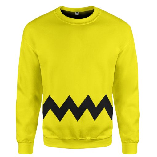 Gearhumans 3D PEANUTS Charlie Brown Custom Hoodie Tshirt Apparel